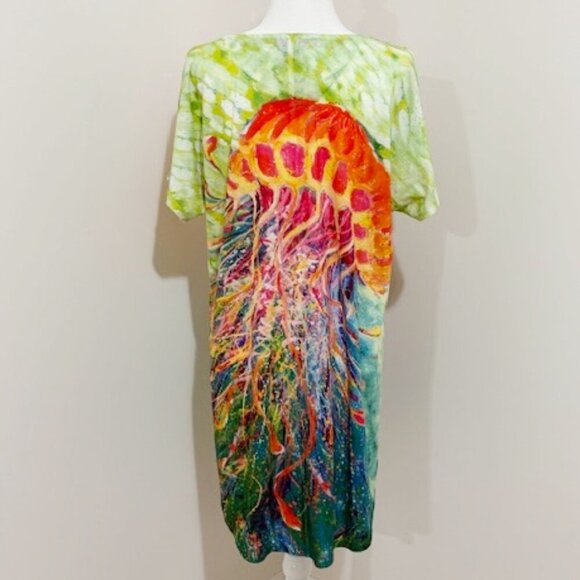 Leoma Lovegrove Colorful Man o’ War Dress Cover-Up Nightgown Size XL - Picture 3 of 4